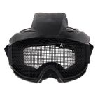 Очки защитные для страйкбола KINGRIN Desert Locust mesh goggles include sunshade (Black) MA-06-BK - Фото 2