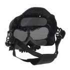 Маска для страйкбола KINGRIN Desert army group mask V5-Round mesh (Black) MA-56-BK - Фото 3