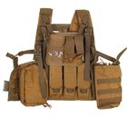 Жилет разгрузочный KINGRIN Tactical vest with accessory (Tan) VE-17-T - Фото 1