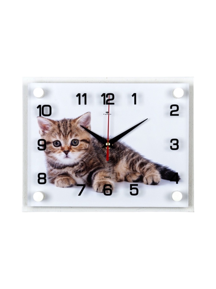 Часы настенные интерьерные «Котёнок», бесшумные, 20×26 см - Фото 1