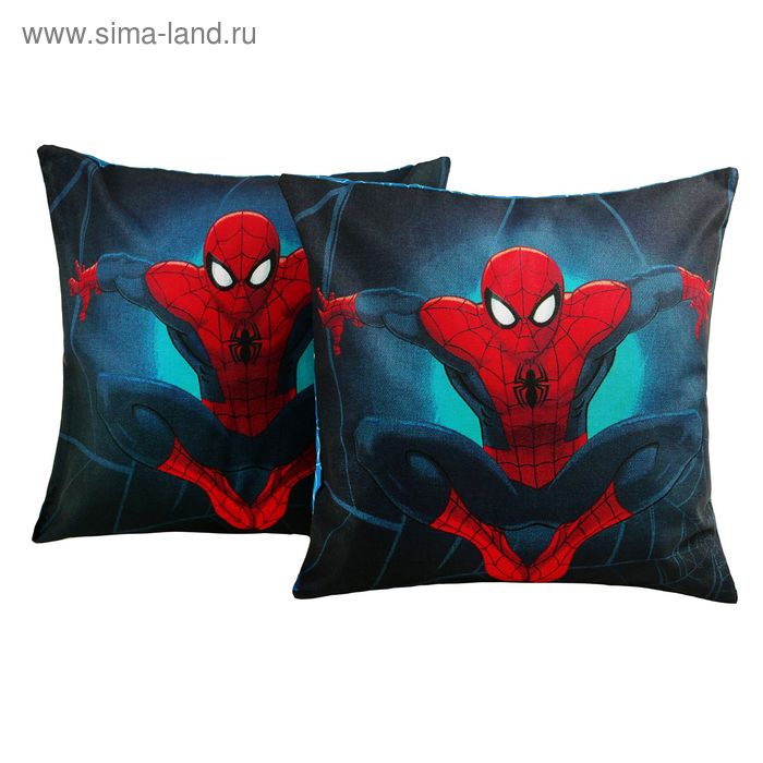 Подушки декоративные "Человек-паук", 40 х 40 см,2 шт, хлопок, поплин, полиэфирн.волокно, 200 г - Фото 1