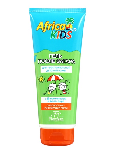 Гель после солнца детский Africa Kids, с алоэ вера, для чувствительной кожи, 200 мл