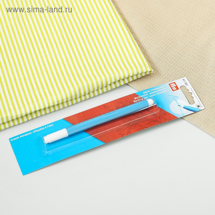 Маркер для ткани "Аква", неводостойкий, цвет голубой - Фото 1