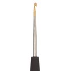 Крючок для вязания стальной IMRA Record для тонкой пряжи, с колпачком и мягкой ручкой, d=1,75мм, 13,3см - Фото 2