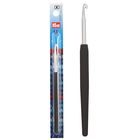 Крючок для вязания алюминиевый, d=4,5мм, 14см, чёрная ручка - Фото 1