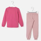 Пижама для девочки (джемпер, брюки), рост 134-140 см (36), цвет розовый/принт (арт. 356Б-161) - Фото 2