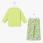 Пижама для мальчика (джемпер, брюки), рост 122-128 см (34), цвет салат/принт (арт. 396Б-171) - Фото 3