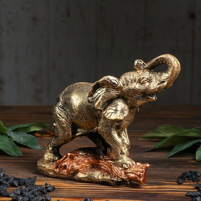 Сувенир "Слон", золото, 16 см