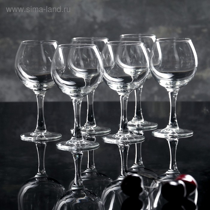 Набор стеклянных бокалов для вина «Французский ресторанчик», 210 мл, 6 шт - Фото 1