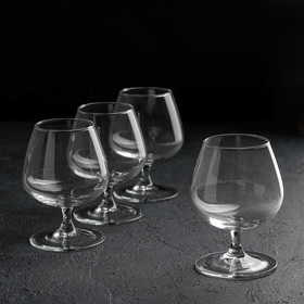 Набор стеклянных бокалов для коньяка «Эталон», 410 мл, 4 шт