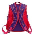 Рюкзак школьный на молнии "Сердца", 2 отдела, 1 наружный карман, отдел для обуви, розовый - Фото 2