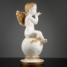 Фигура "Ангел на шаре" белый/золото 36х24х72см - Фото 2