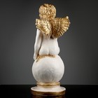 Фигура "Ангел на шаре" белый/золото 36х24х72см - Фото 4