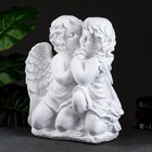 Фигура "Ангел и Фея сидя" большая, белый 19х34х44см - Фото 4