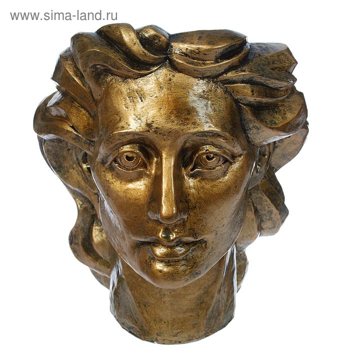 Фигурное кашпо "Голова женщины №2" бронза 32см - Фото 1