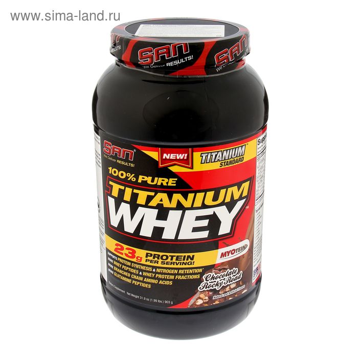Протеин SAN 100% Pure Titanium Whey шоколадная крошка 897г - Фото 1