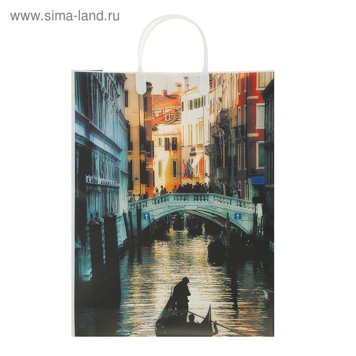 Пакет "Венеция", мягкий пластик, 42 х 32 см, 140 мкм - Фото 1