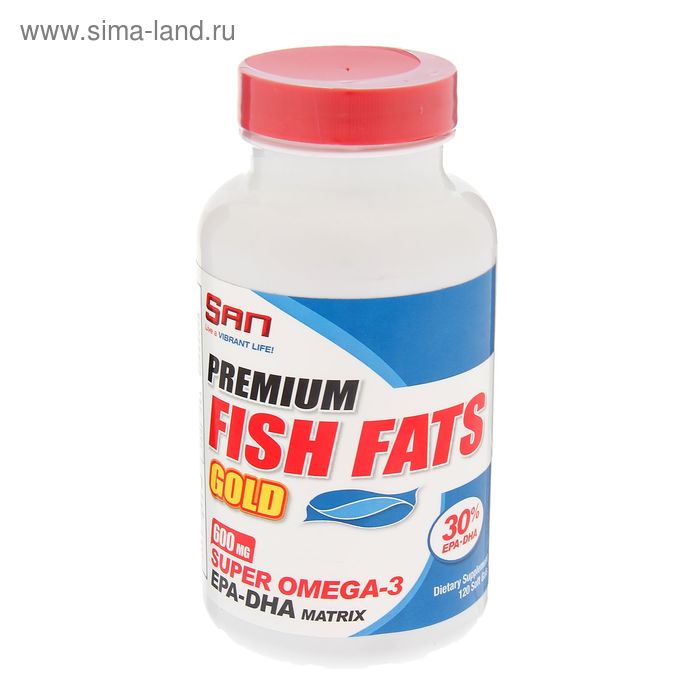 Витамины SAN Premium Fish Fats Gold 120капс - Фото 1