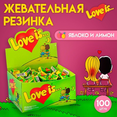 Жевательная резинка Love is «Яблоко и лимон», 4.2 г