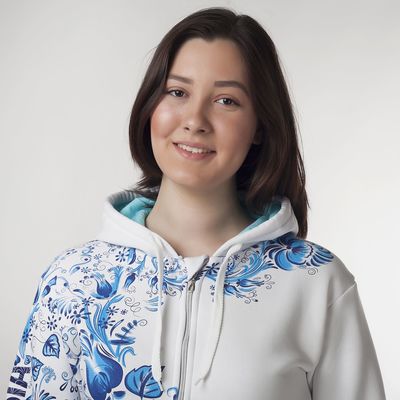 Джемпер женский на молнии, размер 48 (L)