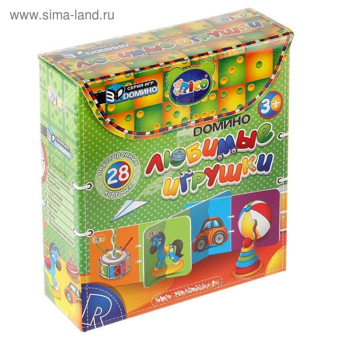3D-домино "Любимые игрушки", 28 двухсторонних карточек - Фото 1