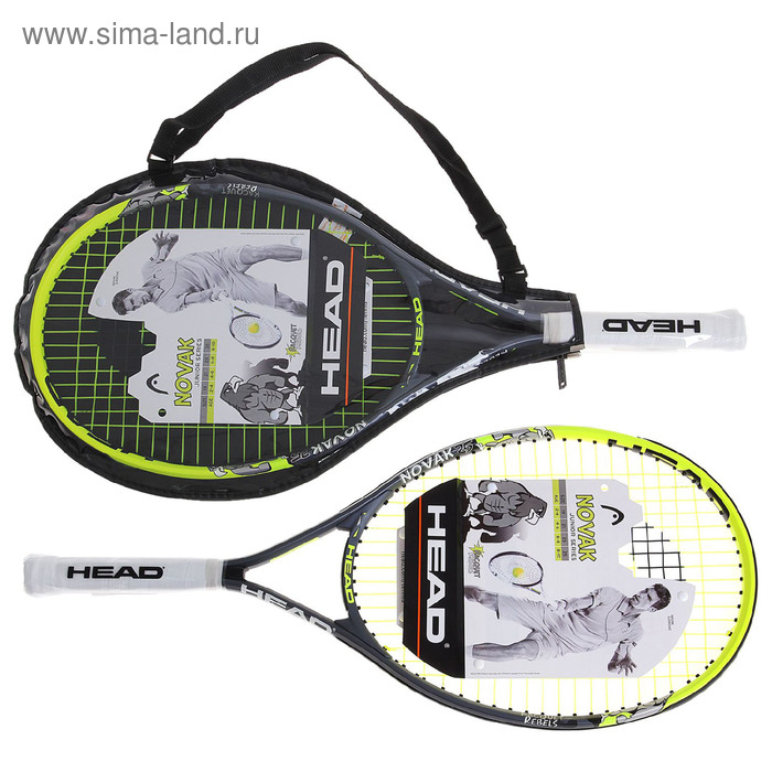 Ракетка для большого тенниса детская HEAD Novak 25 S07, алюминий, со струнами - Фото 1