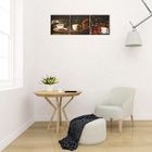 Картина модульная на подрамнике "Кофейная церемония" 3шт.-28х28см;   28х84см - Фото 2