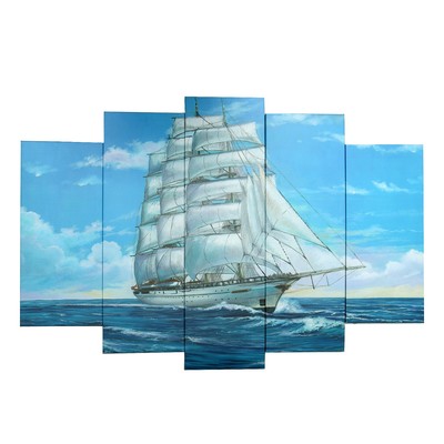 Картина модульная на подрамнике "Корабль"  120х80 см (2-24х53, 2-24х70, 1-24х80)