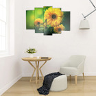 Картина модульная на подрамнике "Бабочка на цветке" 120х80 см (2-24х53, 2-24х70, 1-24х80) - Фото 2