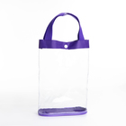 Косметичка на кнопке, с ручками, цвет фиолетовый/прозрачный - Фото 3