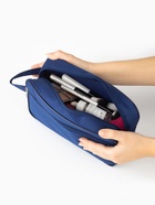 Косметичка дорожная на молнии «Бако текстиль», с ручкой, с карманом, синяя - Фото 2