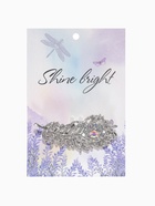 Брошь «Перо павлинье» пушистое, радужная в серебре - Фото 2