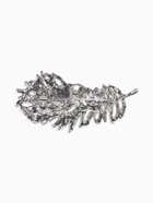 Брошь «Перо павлинье» пушистое, радужная в серебре - Фото 3