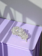 Брошь «Перо павлинье» пушистое, радужная в серебре - Фото 5