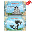 Магнит двусторонний "Воронеж" (две достопримечательности, две стороны) - Фото 1