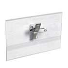 Бейдж - карман Calligrata горизонтальный, 30 мкр, внешний размер 88×55 мм, внутренний размер 88×53 мм, с зажимом и булавкой - Фото 2