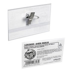 Бейдж - карман Calligrata горизонтальный, 30 мкр, внешний размер 88×55 мм, внутренний размер 88×53 мм, с зажимом и булавкой - Фото 5