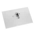 Бейдж - карман Calligrata горизонтальный, 30 мкр, внешний размер 88×55 мм, внутренний размер 88×53 мм, с зажимом и булавкой - Фото 5