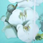 Халат женский на молнии Белая орхидея ментол, размер 44 - Фото 4