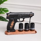 Набор для напитков "Беретта" на подставке, 4 предмета, 0.5/0.08 л - Фото 1