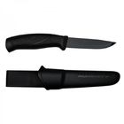 Нож нескладной Morakniv Companion BlackBlade, сталь, рукоять-резинопластик - Фото 1