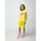 Футболка для девочки "Ослик" рост 110-116 см (30), цвет лимон - Фото 1