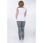 Комплект женский (футболка, брюки) Р608100 белый, рост 158-164, р-р 48 вискоза - Фото 3