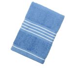 Полотенце махровое Rio-Uni vollfarbig, размер 50х100 см, 500 г/м2, цвет синий/белый - Фото 1