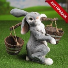 Садовая фигура полистоуна «Заяц с коромыслом», 35 см - Фото 2