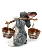 Садовая фигура полистоуна «Заяц с коромыслом», 35 см - Фото 5