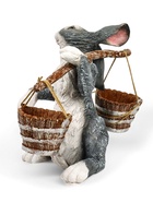 Садовая фигура полистоуна «Заяц с коромыслом», 35 см - Фото 6