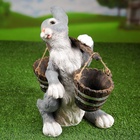 Садовая фигура полистоуна «Заяц с коромыслом», 35 см - Фото 3
