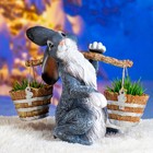 Садовая фигура "Заяц с коромыслом" 35см - Фото 4