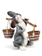 Садовая фигура полистоуна «Заяц с коромыслом», 35 см - Фото 2